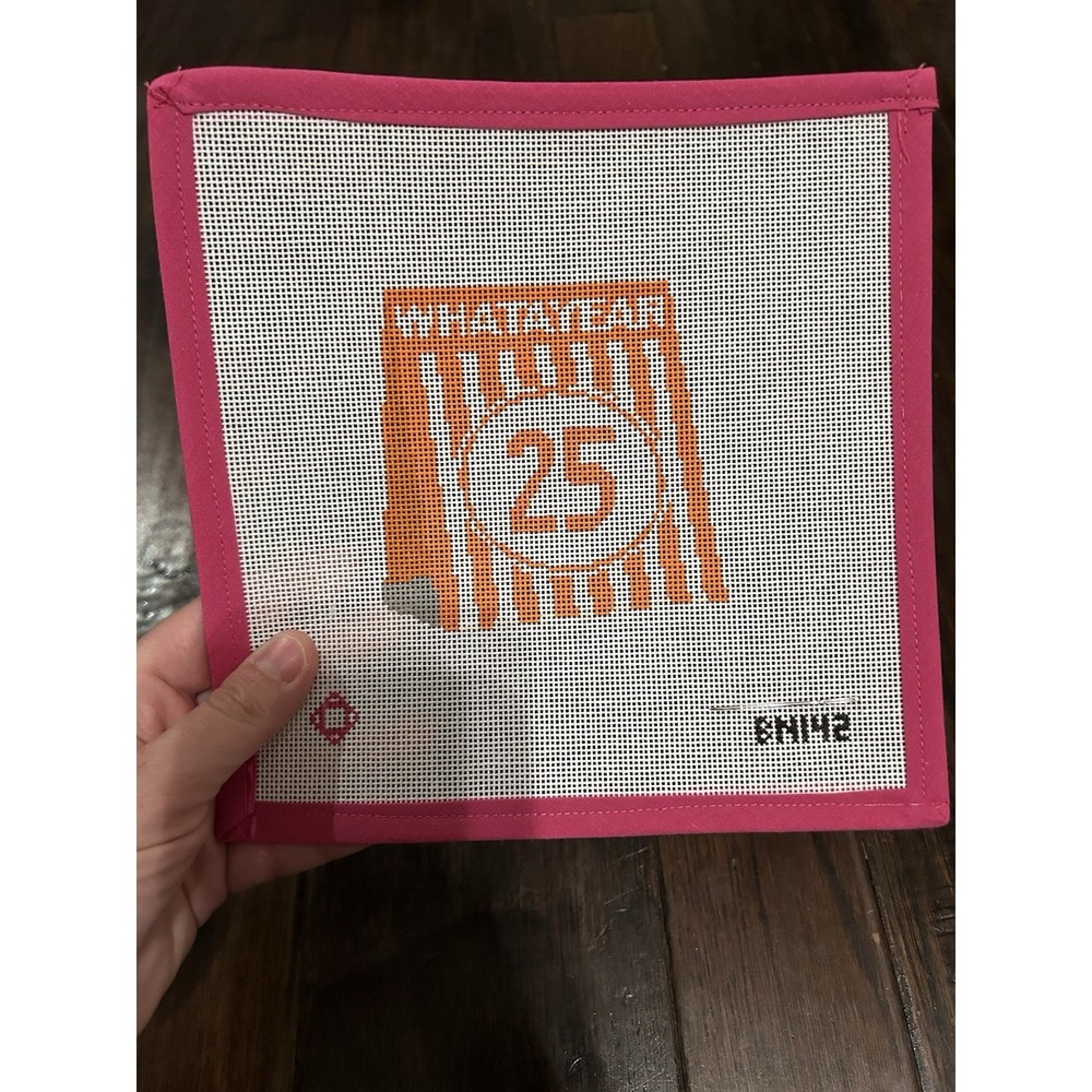 2025 WHATAYEAR Table Tent Needlepoint Ornament Canvas 18 Mesh